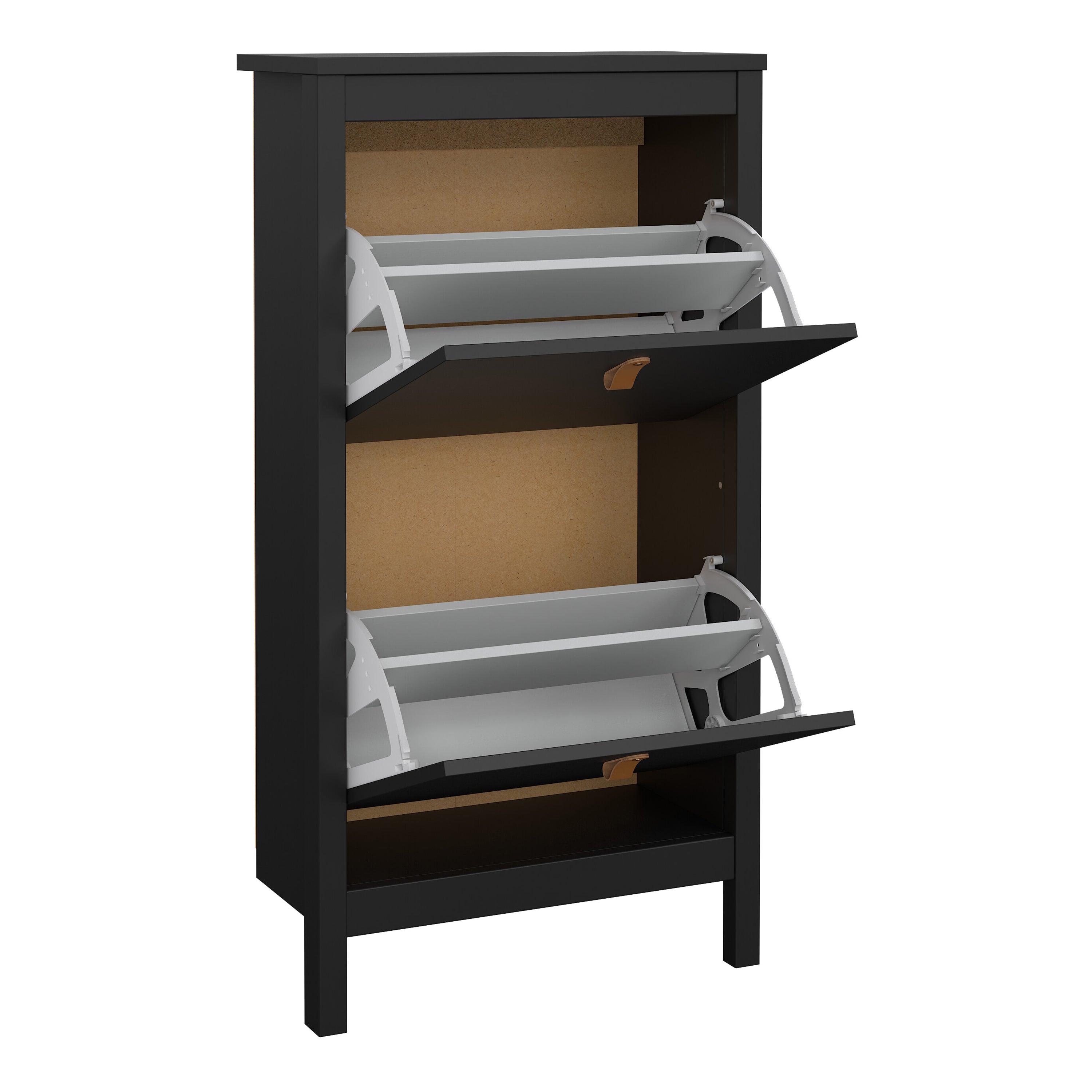 Marbella Shoe Cabinet with 2 Flip Down Doors - YANDZ HOME