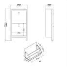Marbella Shoe Cabinet with 2 Flip Down Doors - YANDZ HOME