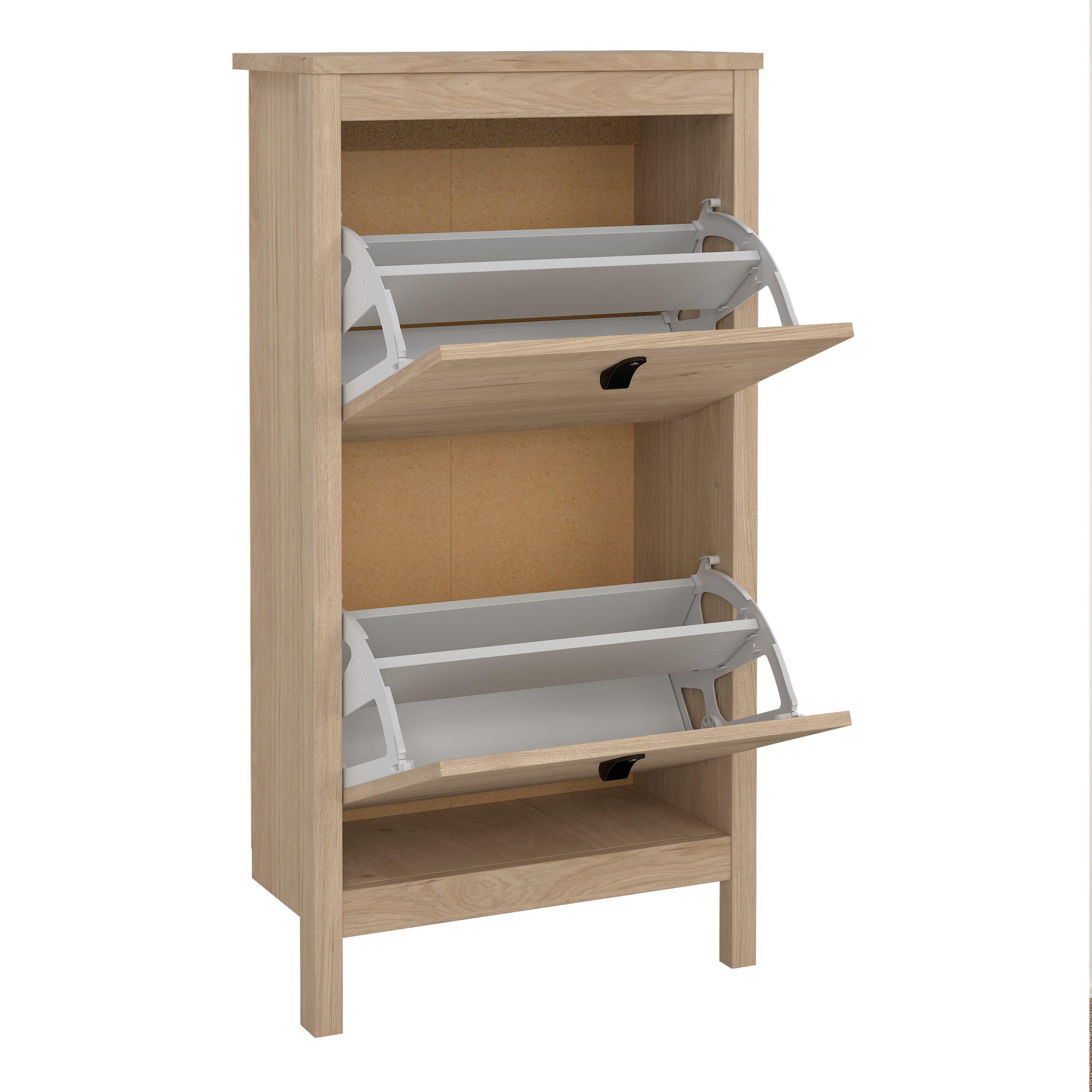 Marbella Shoe Cabinet with 2 Flip Down Doors - YANDZ HOME
