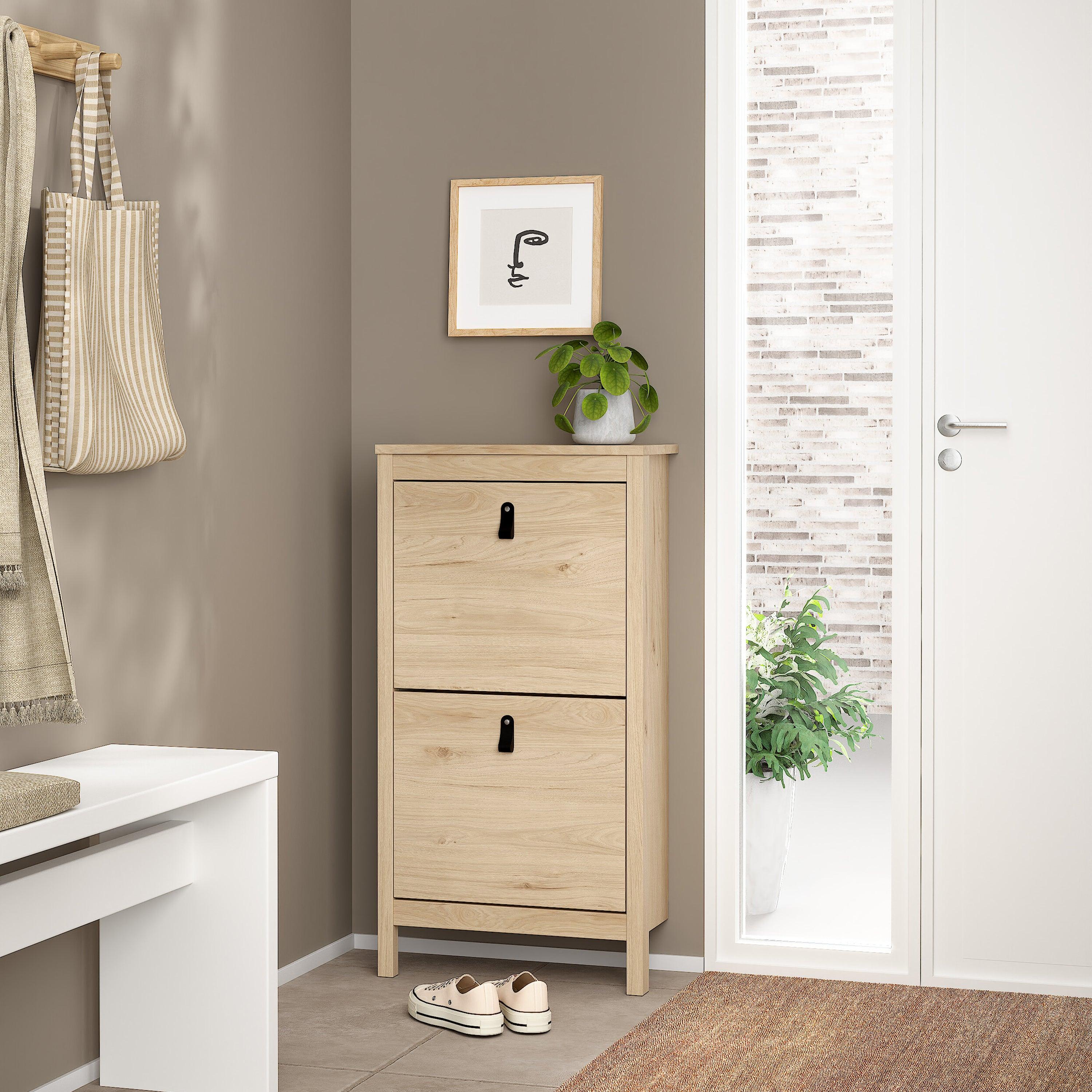 Marbella Shoe Cabinet with 2 Flip Down Doors - YANDZ HOME