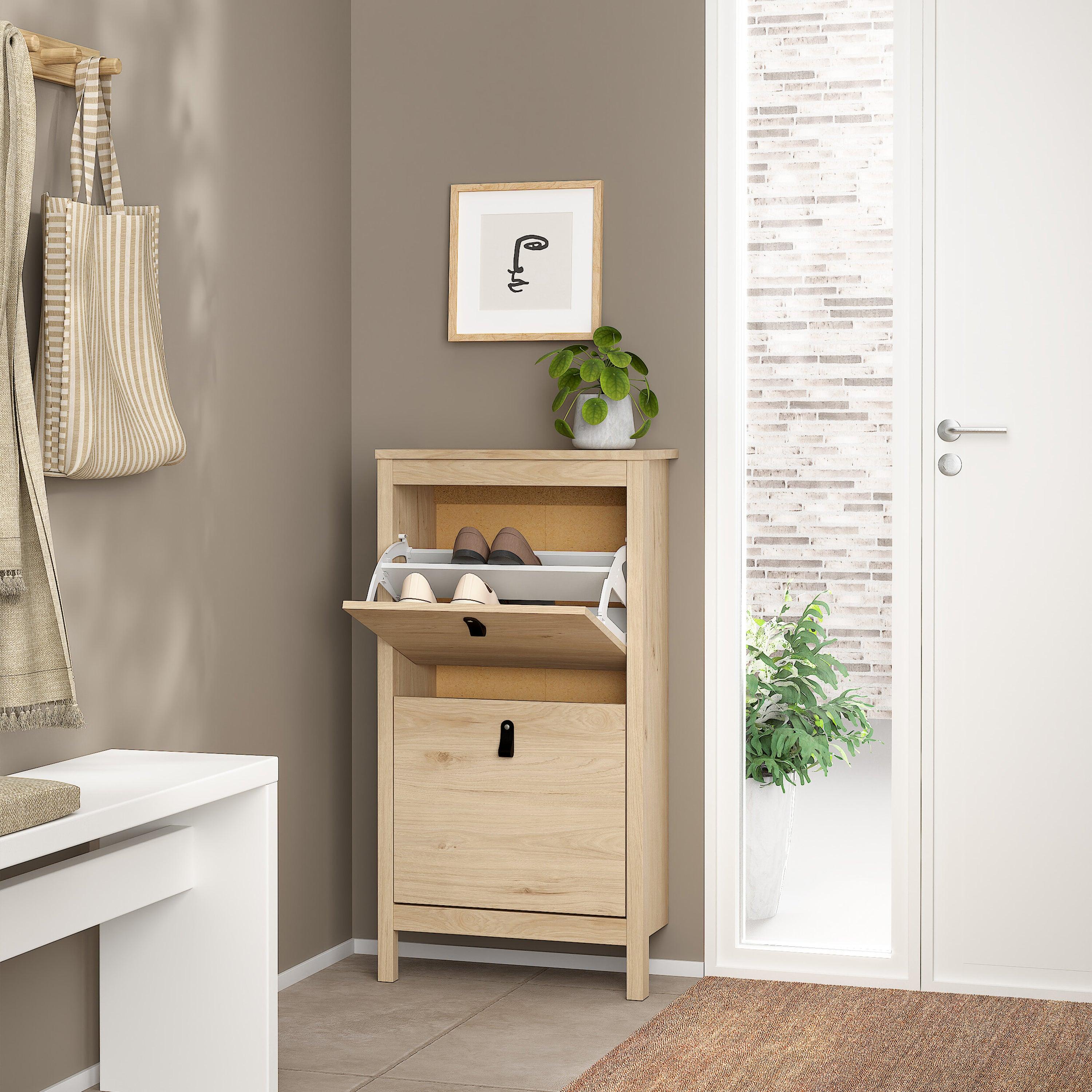 Marbella Shoe Cabinet with 2 Flip Down Doors - YANDZ HOME