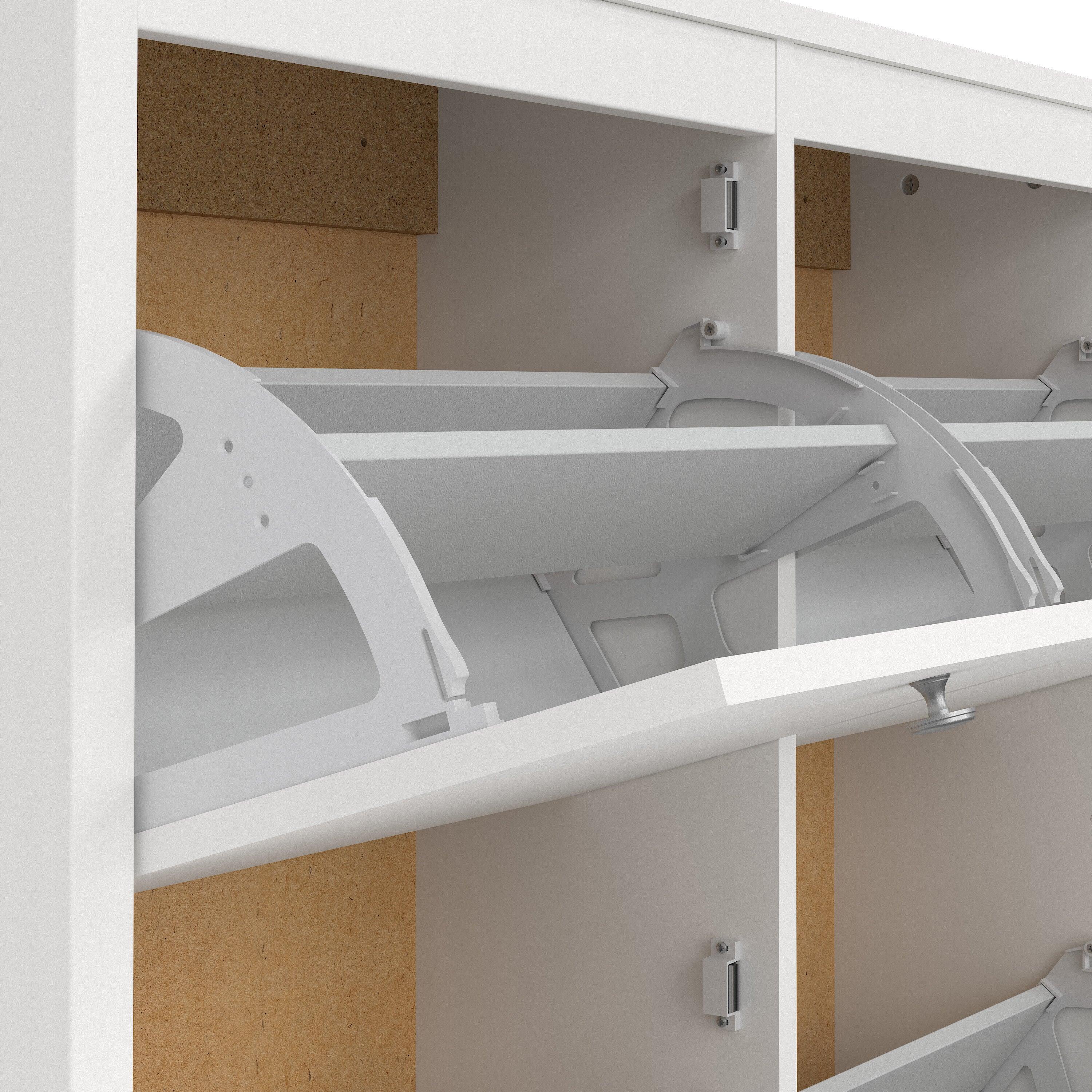 Madrid Shoe Cabinet with 4 Flip Down Doors - YANDZ HOME