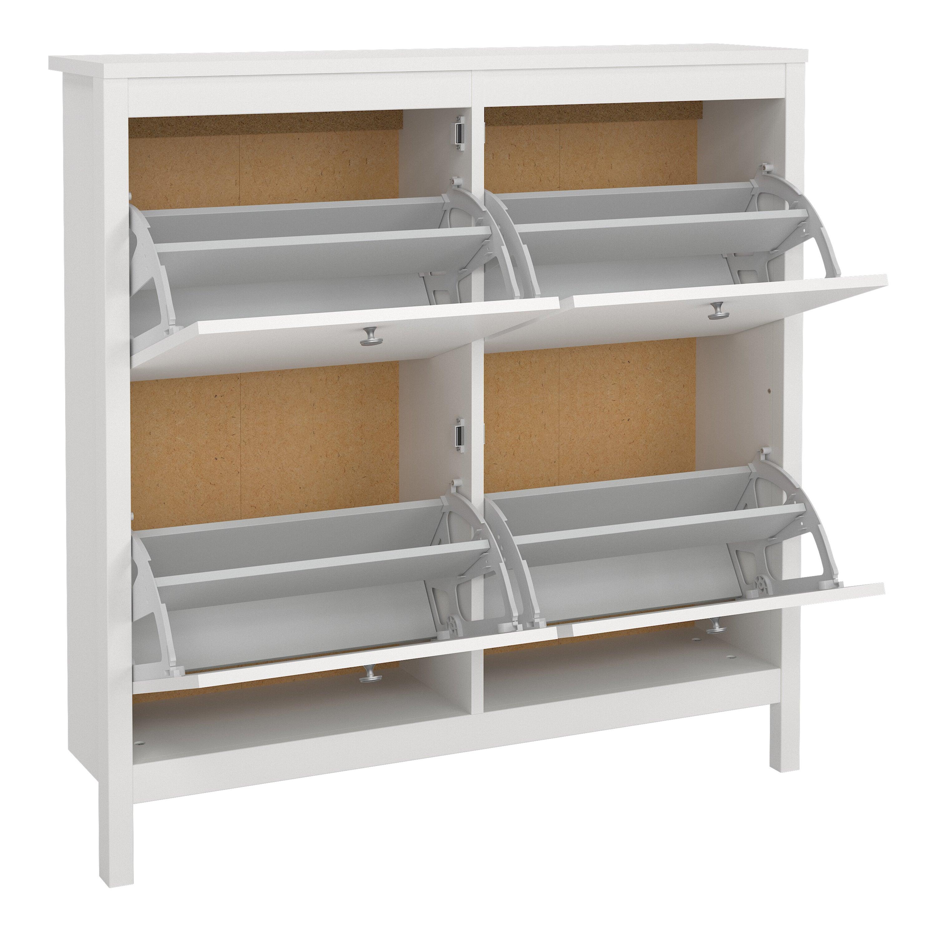 Madrid Shoe Cabinet with 4 Flip Down Doors - YANDZ HOME