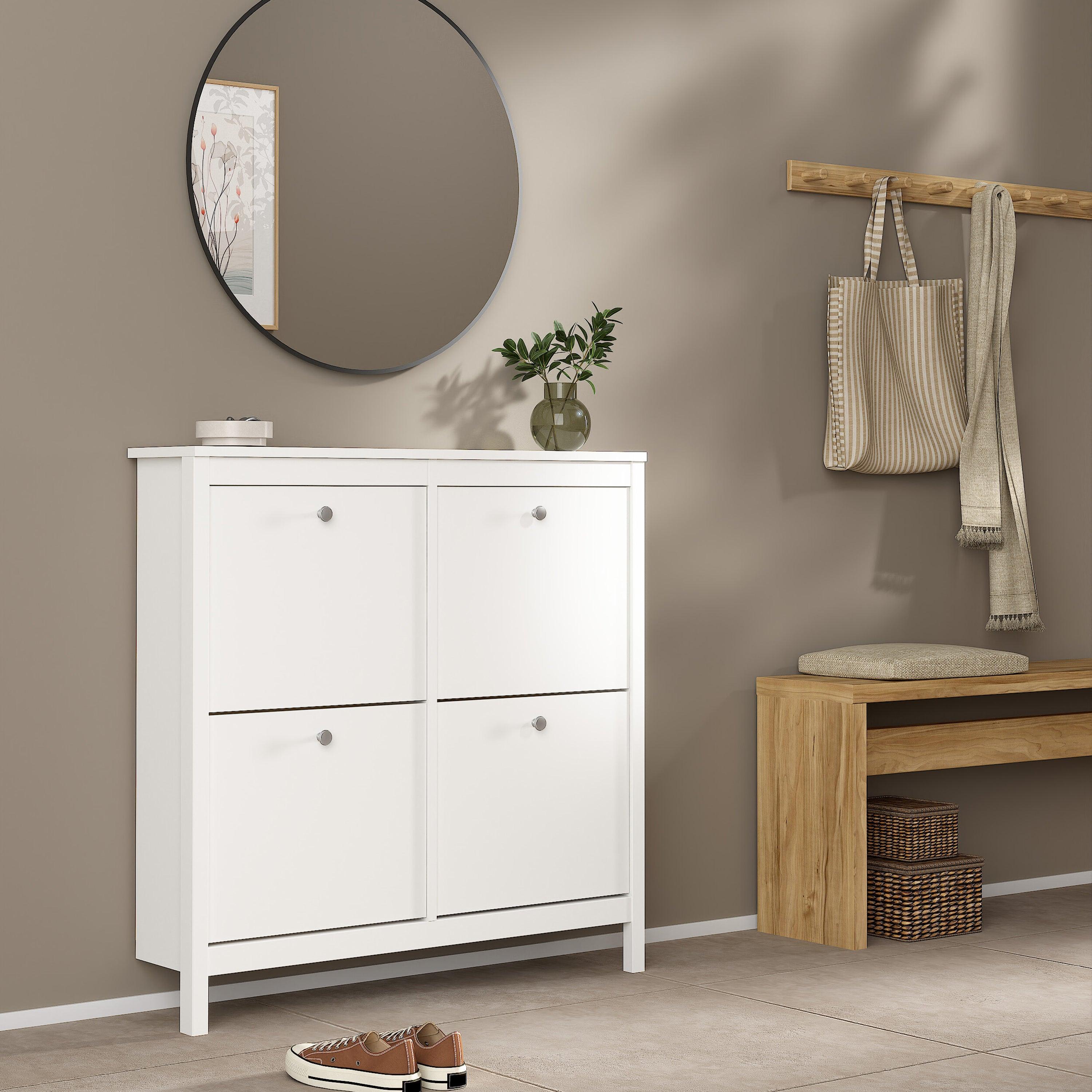 Madrid Shoe Cabinet with 4 Flip Down Doors - YANDZ HOME