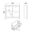 Madrid Shoe Cabinet with 4 Flip Down Doors - YANDZ HOME