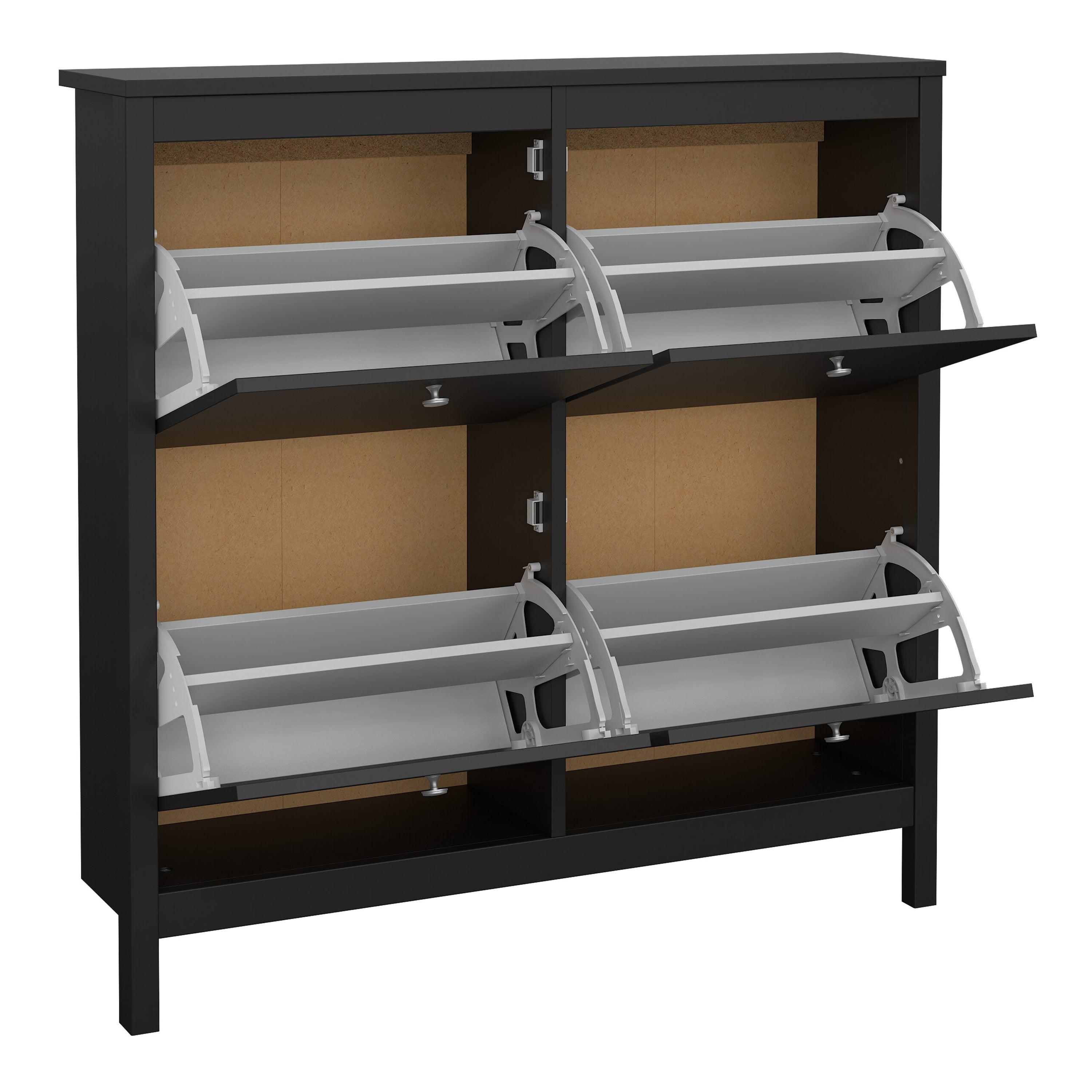 Madrid Shoe Cabinet with 4 Flip Down Doors - YANDZ HOME