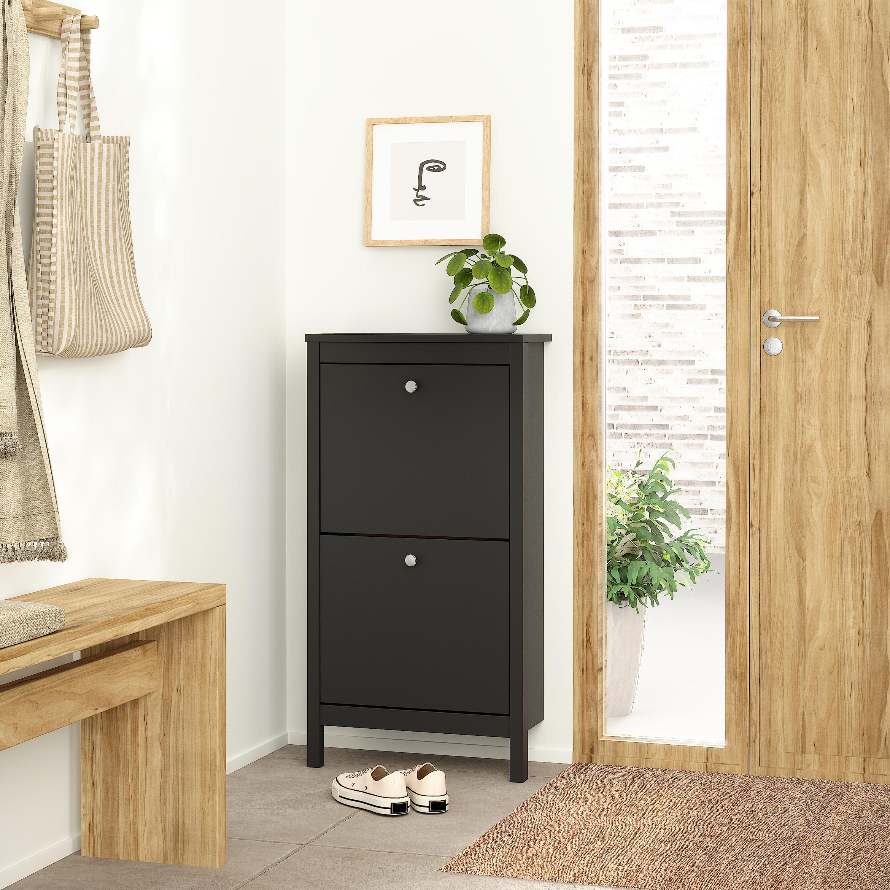 Sevilla Shoe Cabinet with 2 Flip Down Doors - YANDZ HOME
