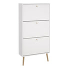 Cambry Shoe Cabinet with 3 Flip Down Doors - YANDZ HOME