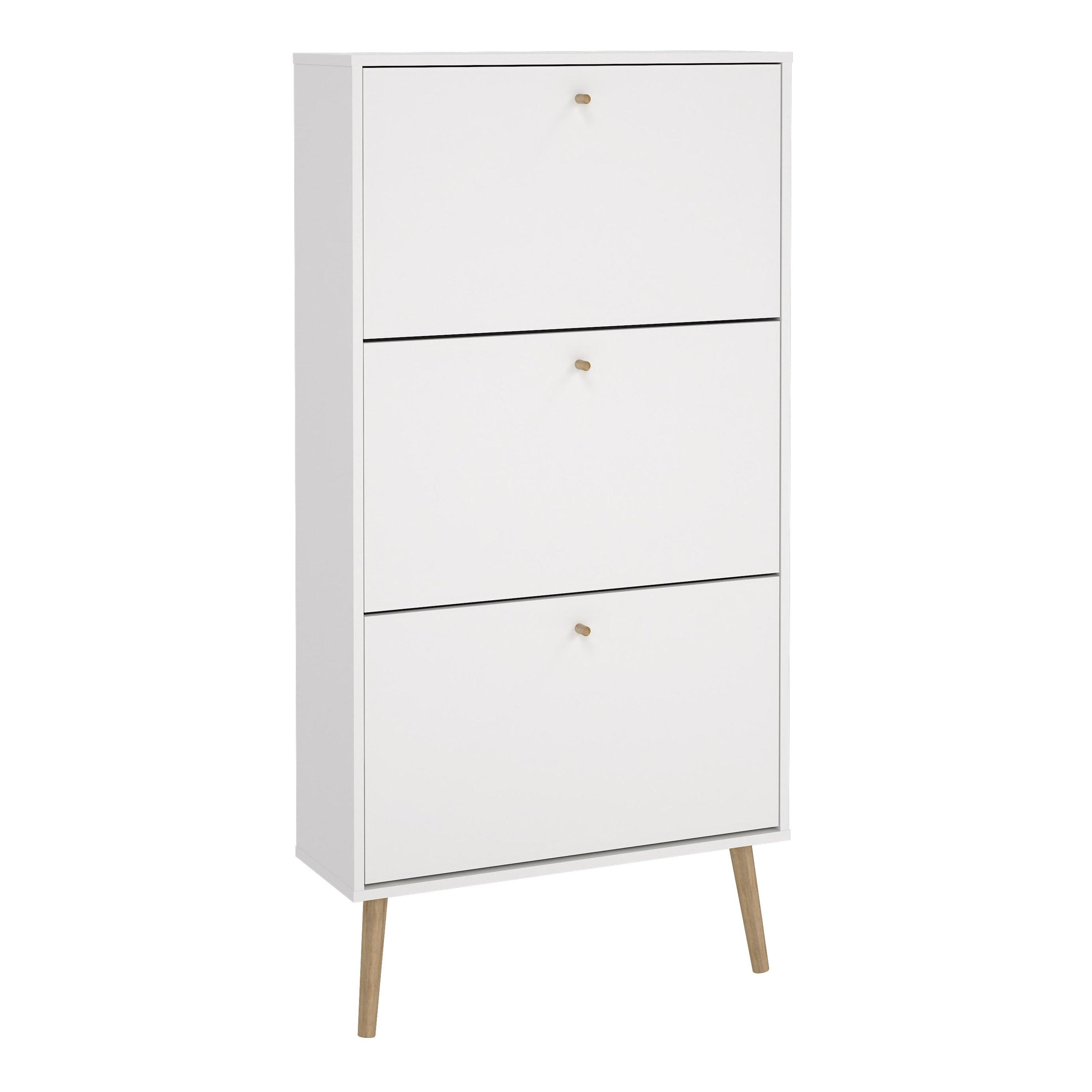 Cambry Shoe Cabinet with 3 Flip Down Doors - YANDZ HOME