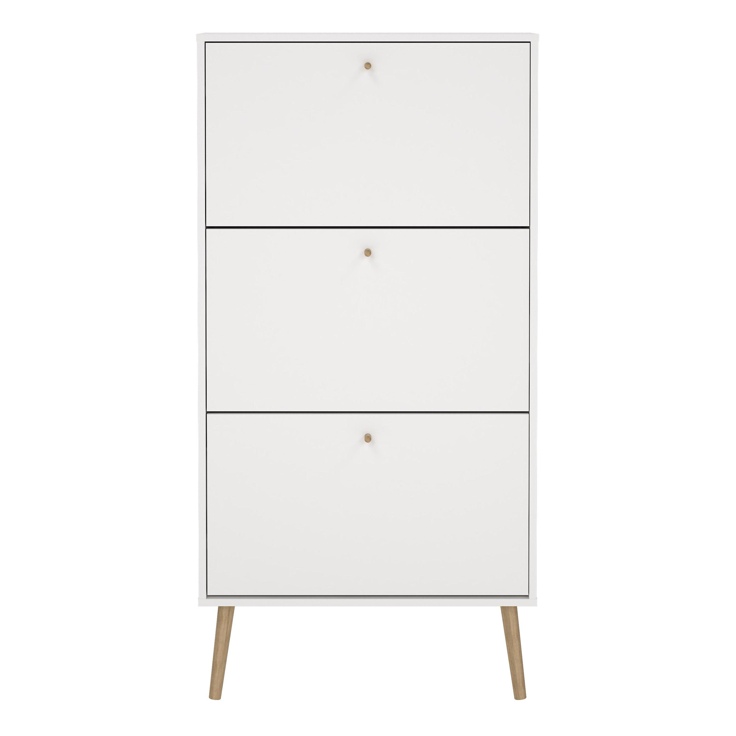 Cambry Shoe Cabinet with 3 Flip Down Doors - YANDZ HOME