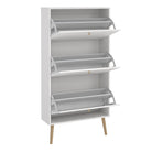 Cambry Shoe Cabinet with 3 Flip Down Doors - YANDZ HOME
