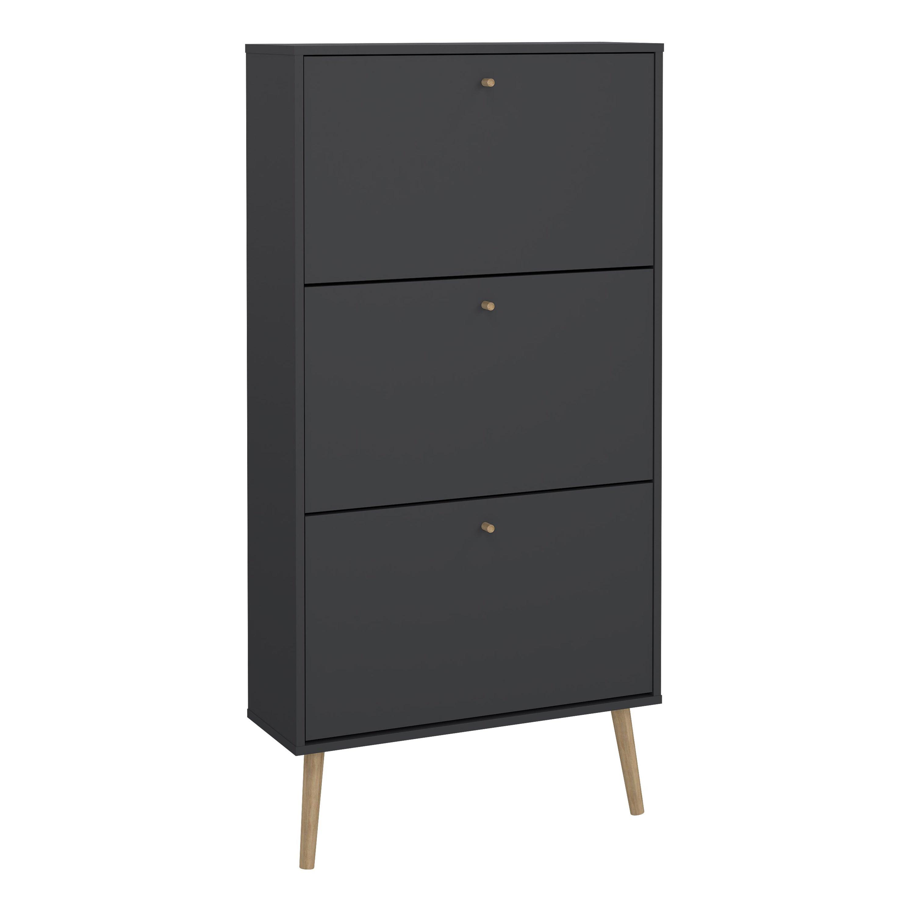 Cambry Shoe Cabinet with 3 Flip Down Doors - YANDZ HOME