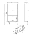 Cambry Shoe Cabinet with 3 Flip Down Doors - YANDZ HOME