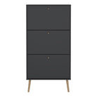 Cambry Shoe Cabinet with 3 Flip Down Doors - YANDZ HOME