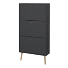 Cambry Shoe Cabinet with 3 Flip Down Doors - YANDZ HOME