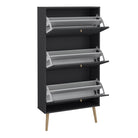 Cambry Shoe Cabinet with 3 Flip Down Doors - YANDZ HOME