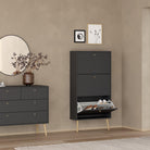 Cambry Shoe Cabinet with 3 Flip Down Doors - YANDZ HOME