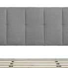 Watson Light Gray Upholstered Platform Bed - YANDZ HOME