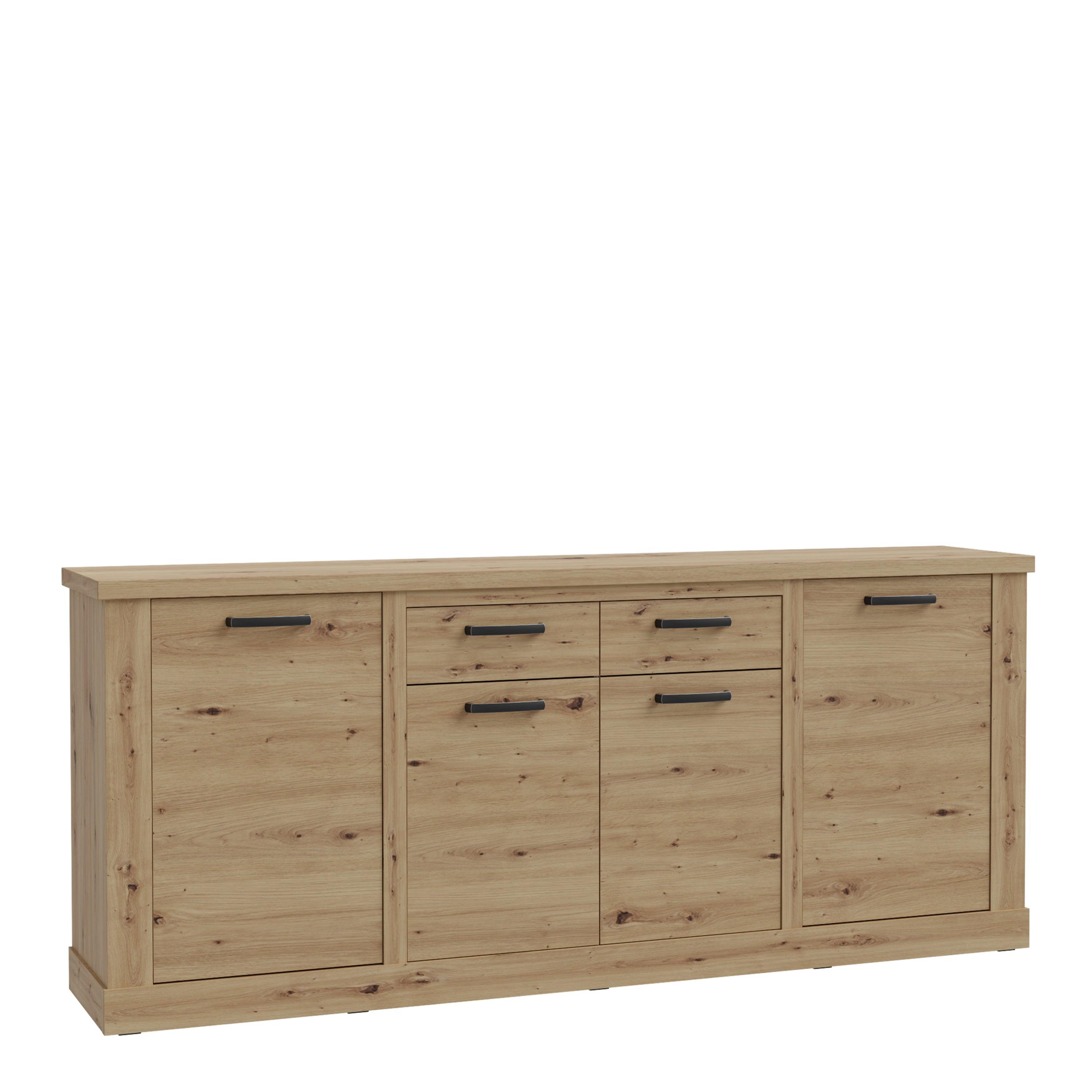 Cortez 4 Door 2 Drawer Sideboard in Artisan Oak - YANDZ HOME