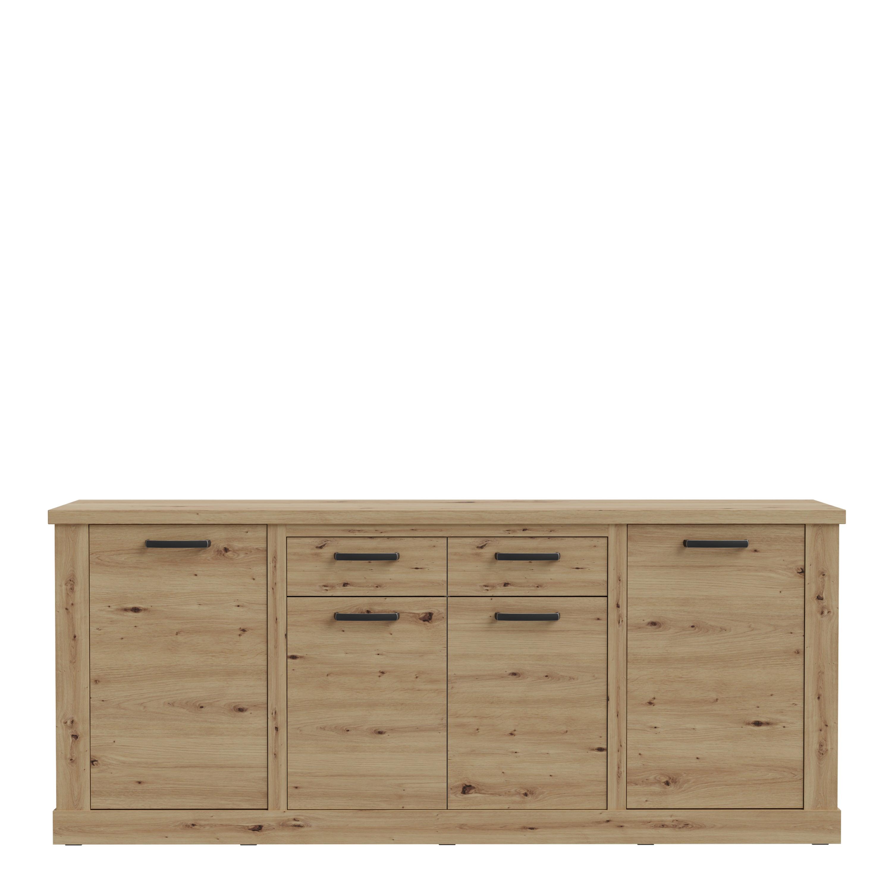 Cortez 4 Door 2 Drawer Sideboard in Artisan Oak - YANDZ HOME