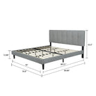 Watson Light Gray Upholstered Platform Bed - YANDZ HOME