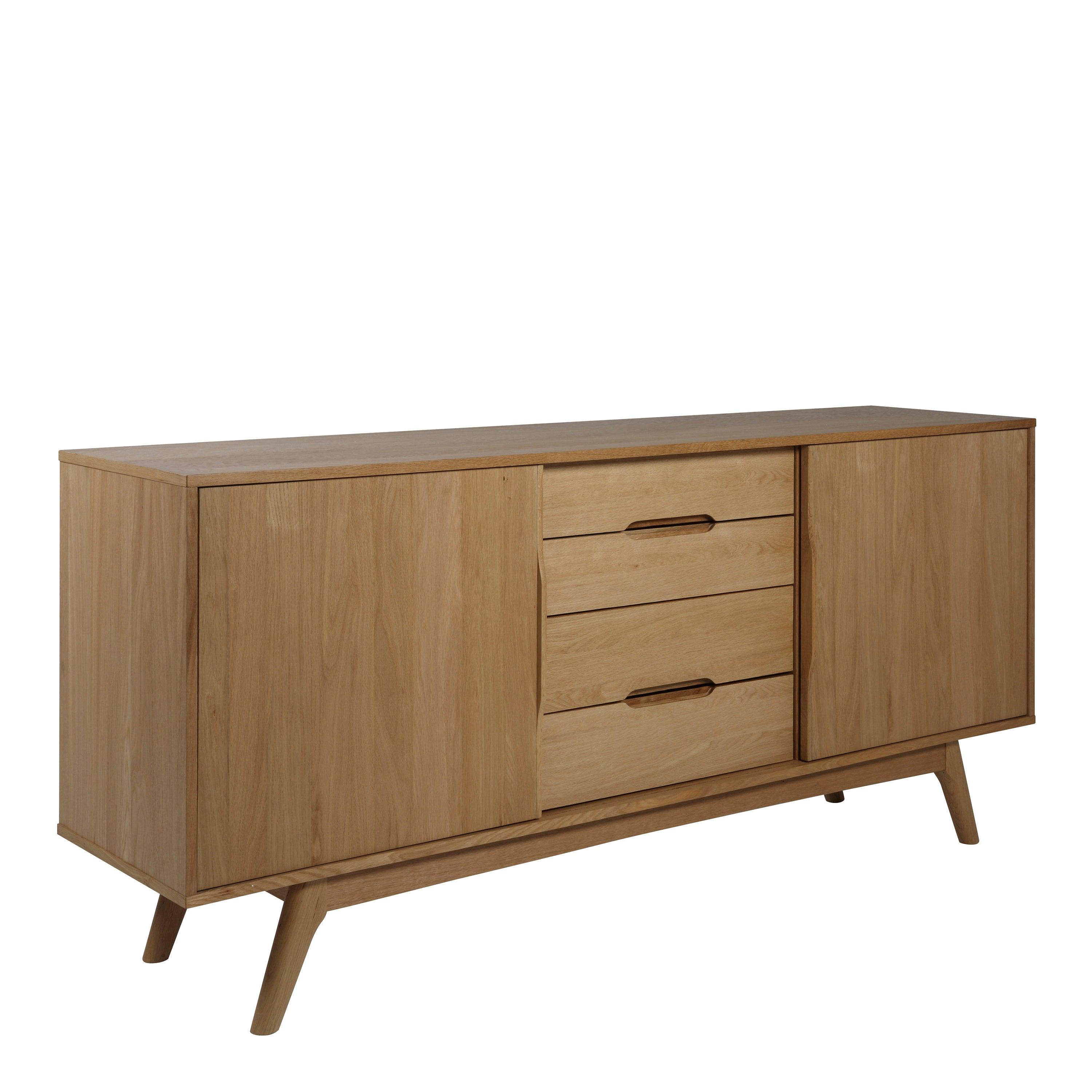 Maren Sideboard 2 Doors 4 Drawers in Oak - YANDZ HOME