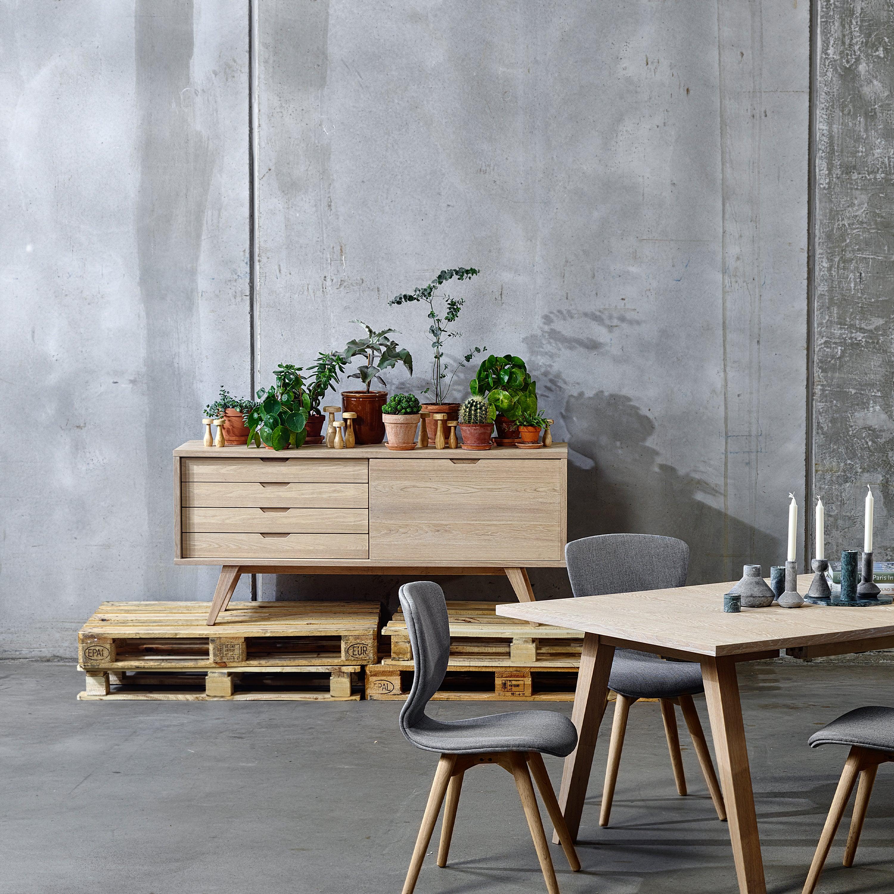 LuxeLine Sideboard with 4 Drawers and Sliding Door - YANDZ HOME