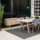 LuxeLine Sideboard with 4 Drawers and Sliding Door - YANDZ HOME