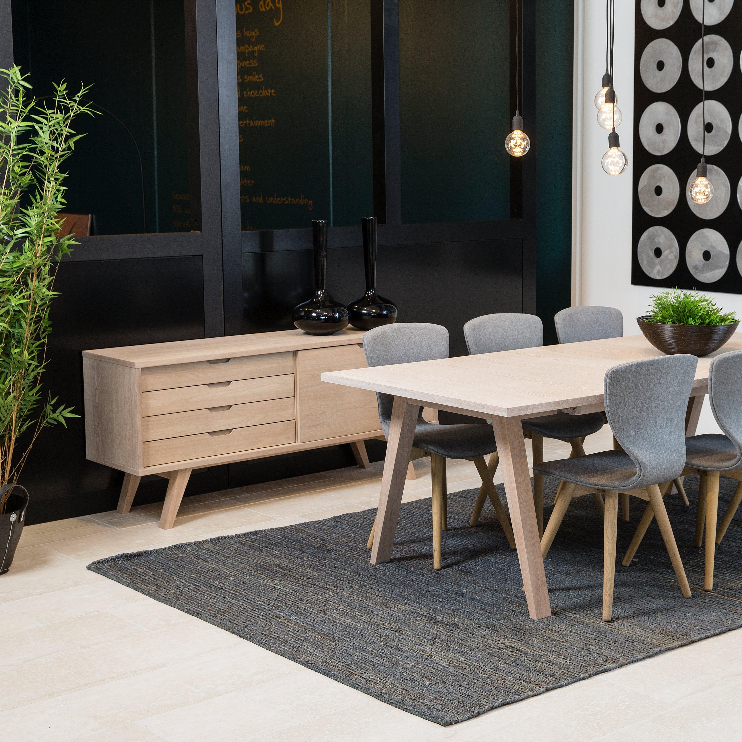 LuxeLine Sideboard with 4 Drawers and Sliding Door - YANDZ HOME
