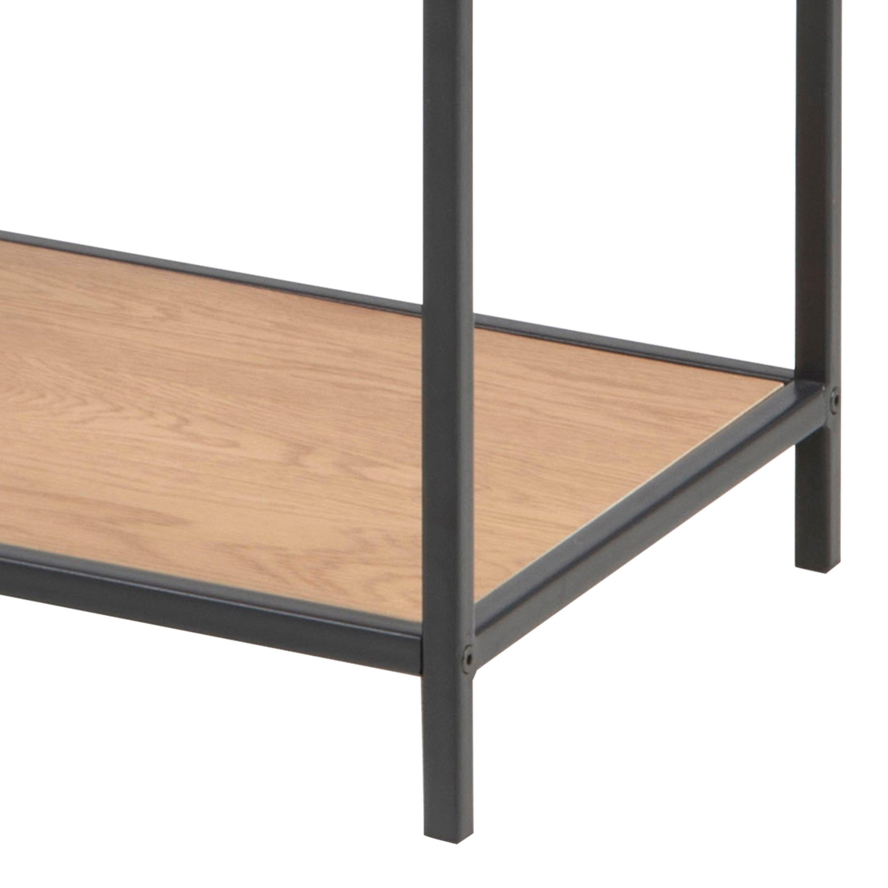 Lina Asymmetrical Bookcase – Black Metal with 3 Shelves - YANDZ HOME