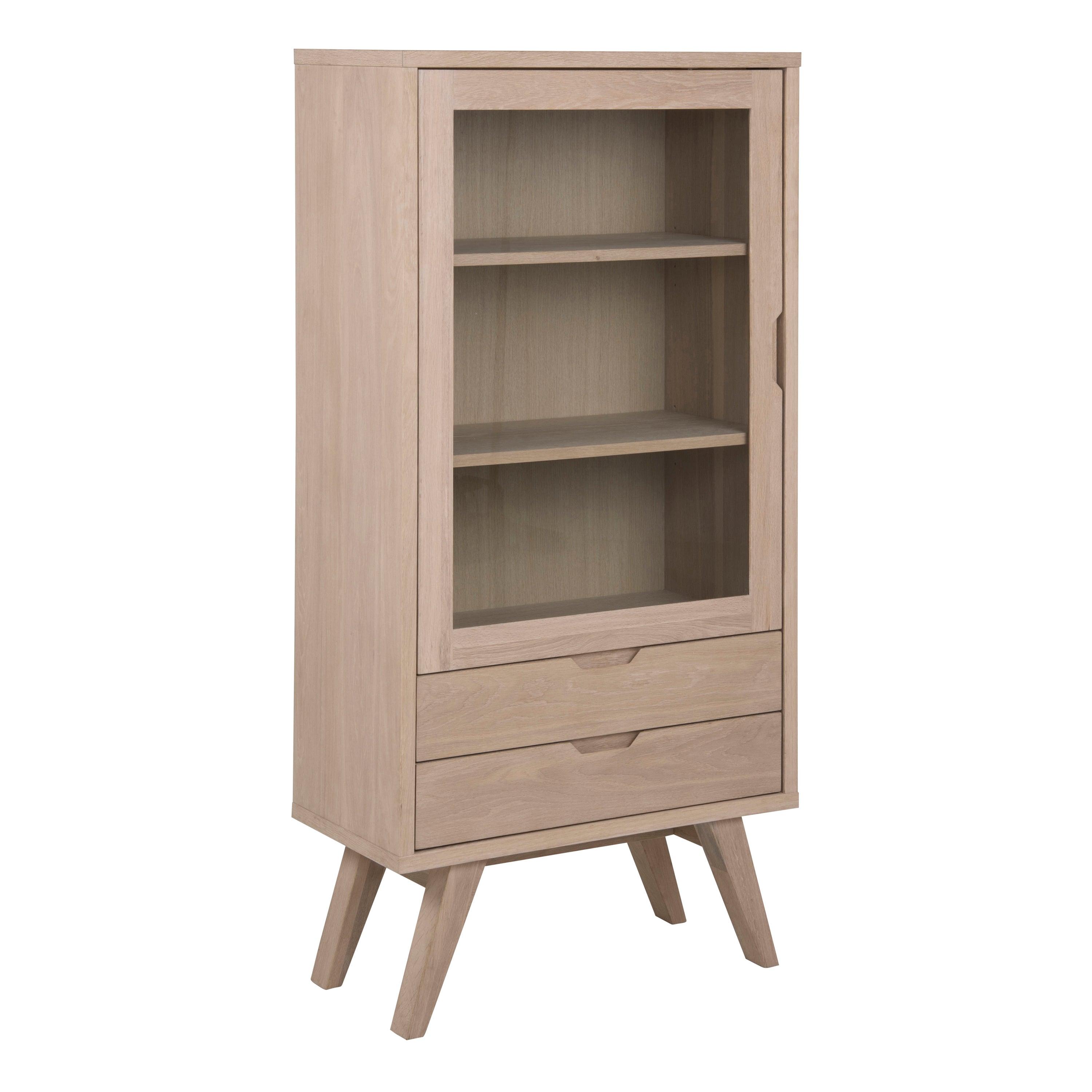 LuxeLine Display Cabinet with 2 Drawers and 2 Shelves - YANDZ HOME