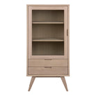LuxeLine Display Cabinet with 2 Drawers and 2 Shelves - YANDZ HOME