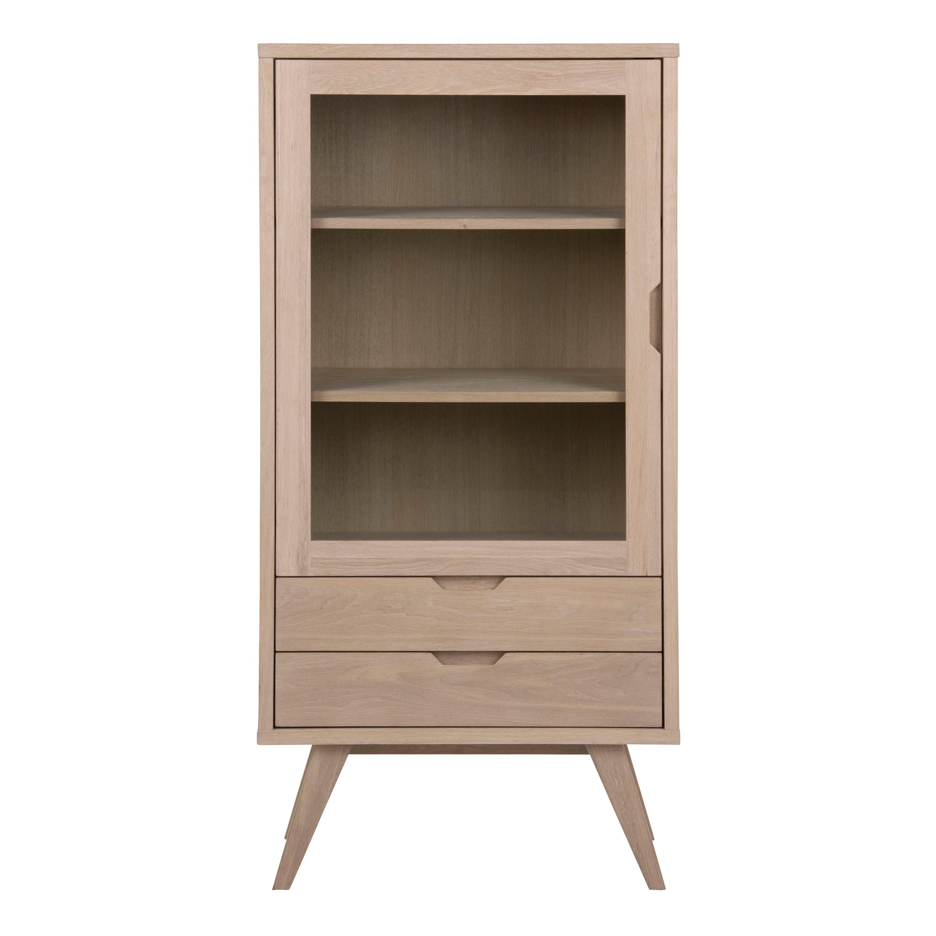 LuxeLine Display Cabinet with 2 Drawers and 2 Shelves - YANDZ HOME