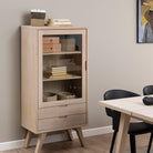 LuxeLine Display Cabinet with 2 Drawers and 2 Shelves - YANDZ HOME
