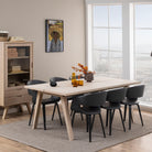 LuxeLine Rectangular Dining Table with Optional Extension Leaves - YANDZ HOME