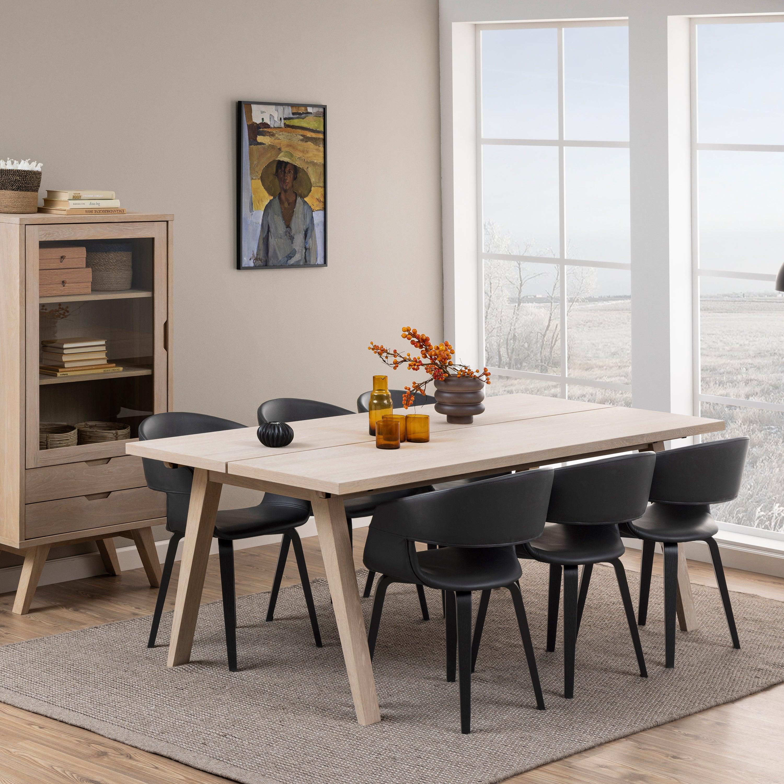 LuxeLine Rectangular Dining Table with Optional Extension Leaves - YANDZ HOME