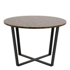 Amani Round Dining Table with Marble Effect Top - YANDZ HOME