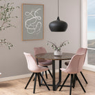 Amani Round Dining Table with Marble Effect Top - YANDZ HOME