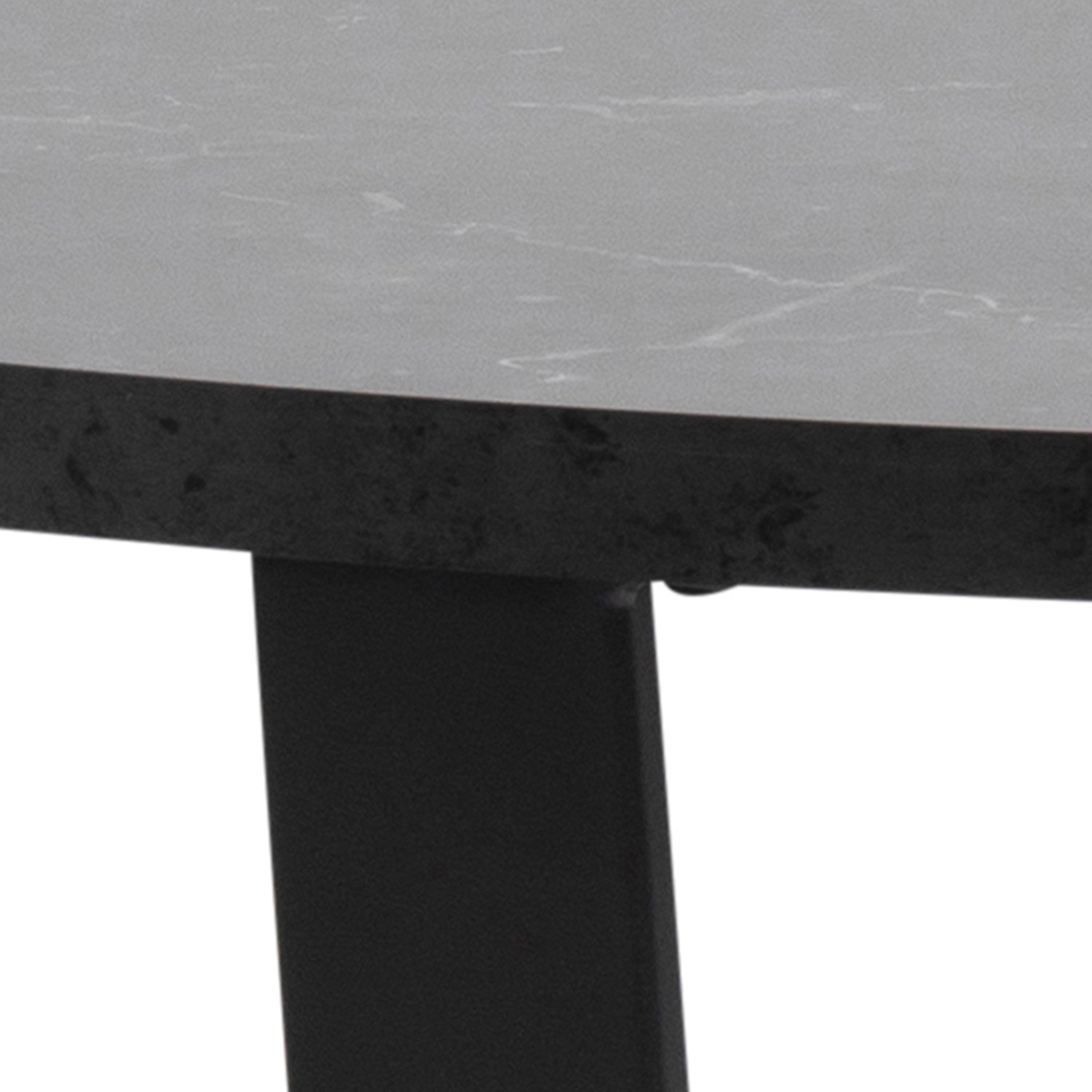 Amani Round Dining Table with Marble Effect Top - YANDZ HOME