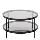 Victoria Round Coffee Table with Smoked Glass Top - YANDZ HOME