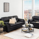 Victoria Round Coffee Table with Smoked Glass Top - YANDZ HOME