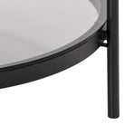 Victoria Round Coffee Table with Smoked Glass Top - YANDZ HOME