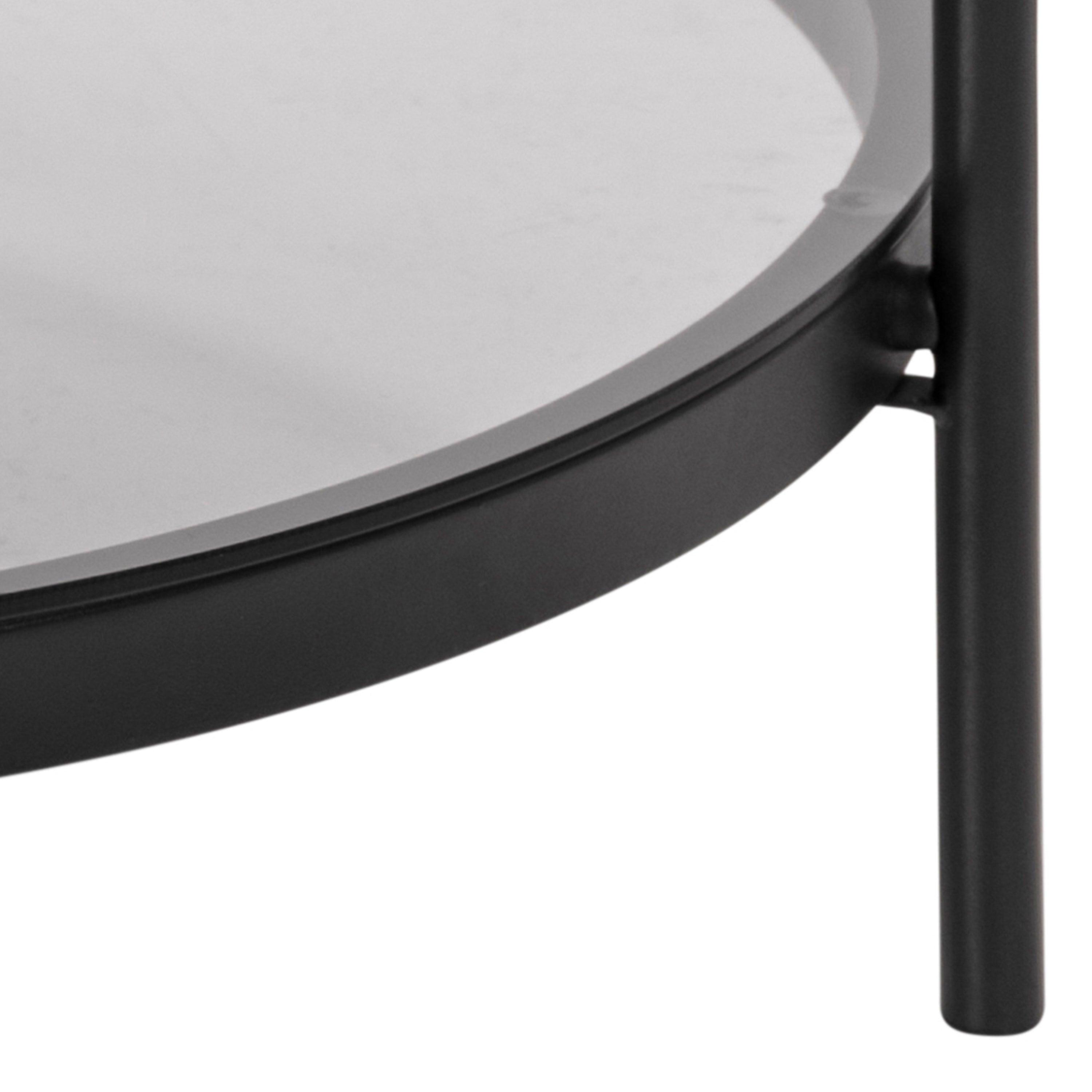 Victoria Round Coffee Table with Smoked Glass Top - YANDZ HOME