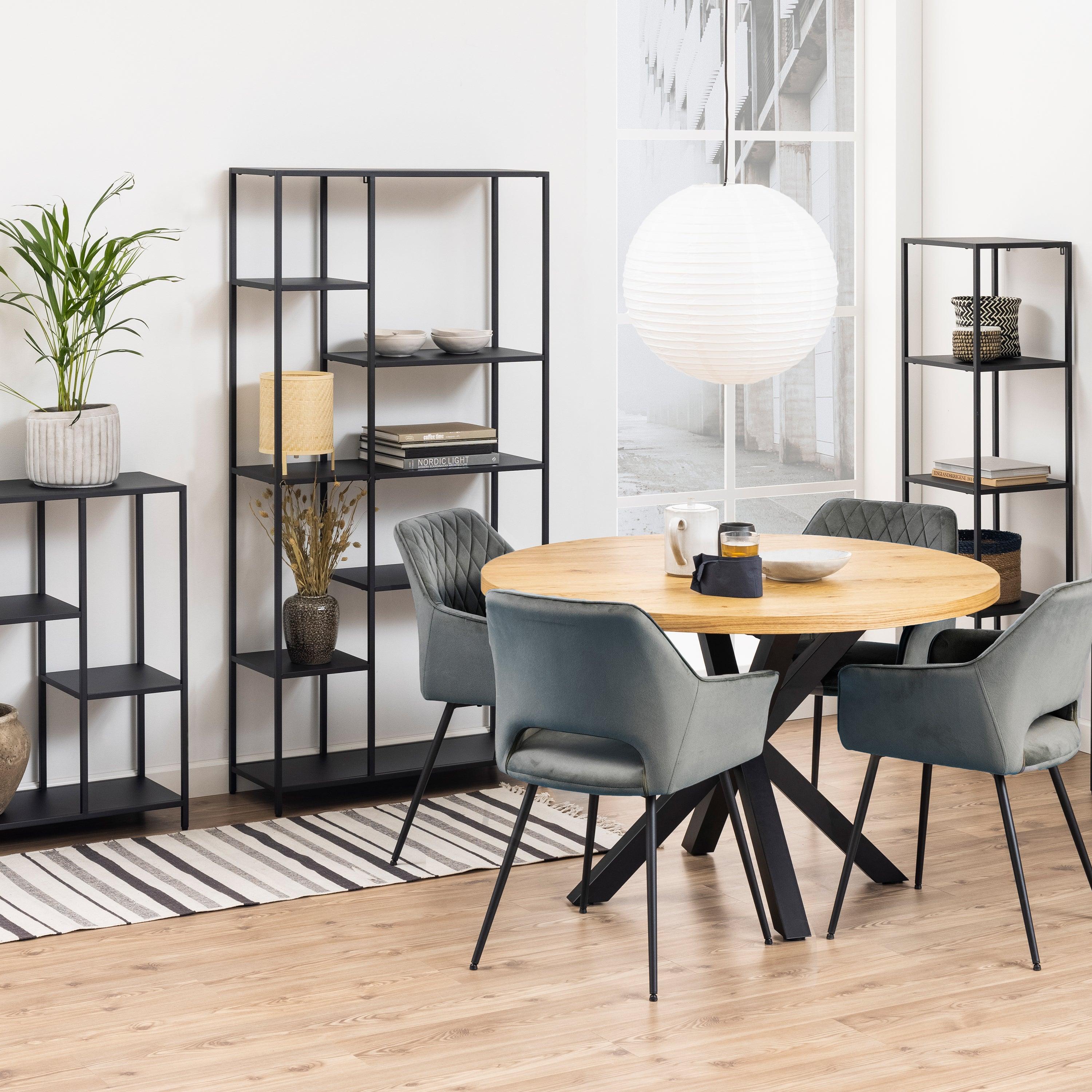 Giselle Asymmetrical Bookcase with 6 Shelves - YANDZ HOME