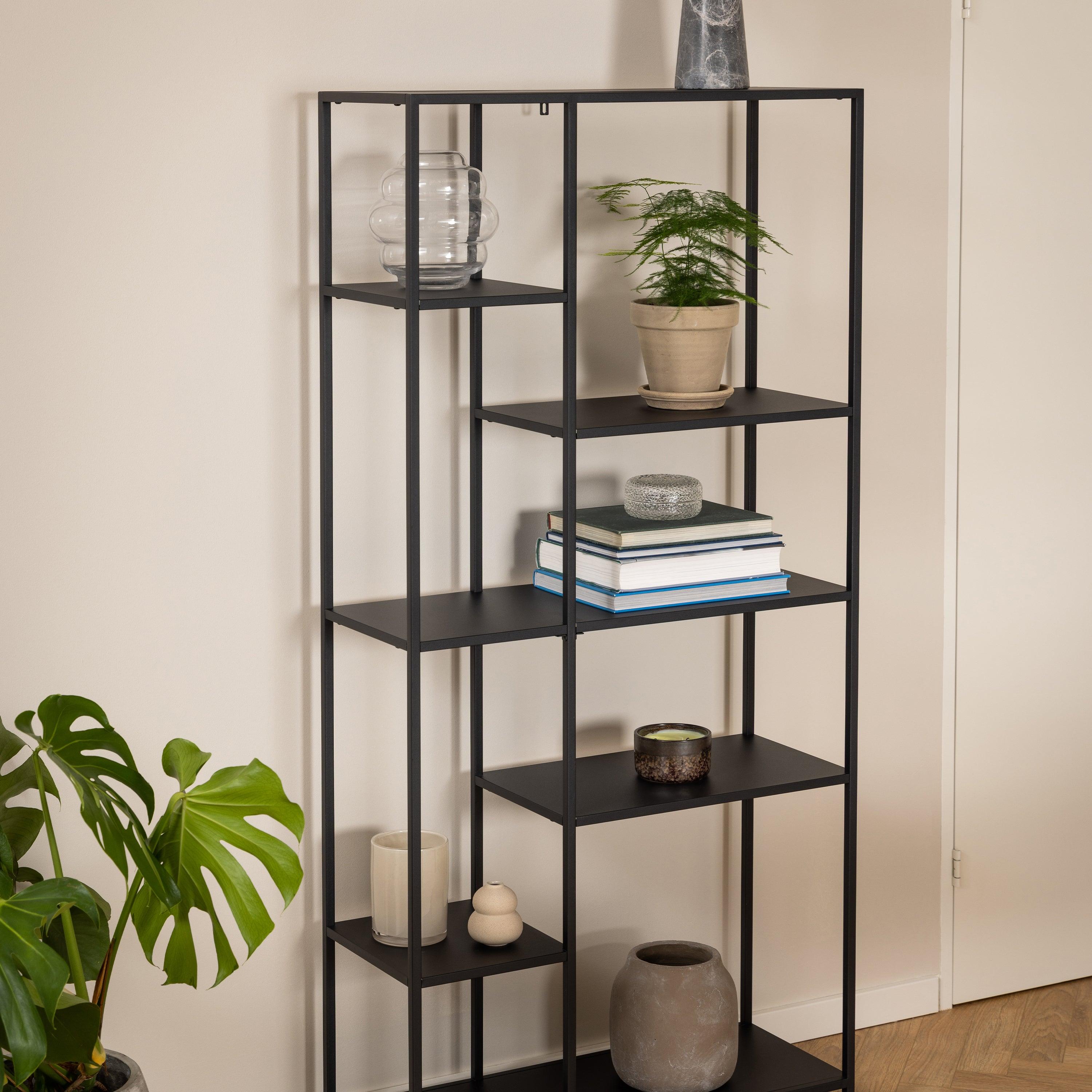 Giselle Asymmetrical Bookcase with 6 Shelves - YANDZ HOME