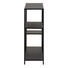Sophia Asymmetrical Bookcase with 3 Shelves in Matt Black - YANDZ HOME