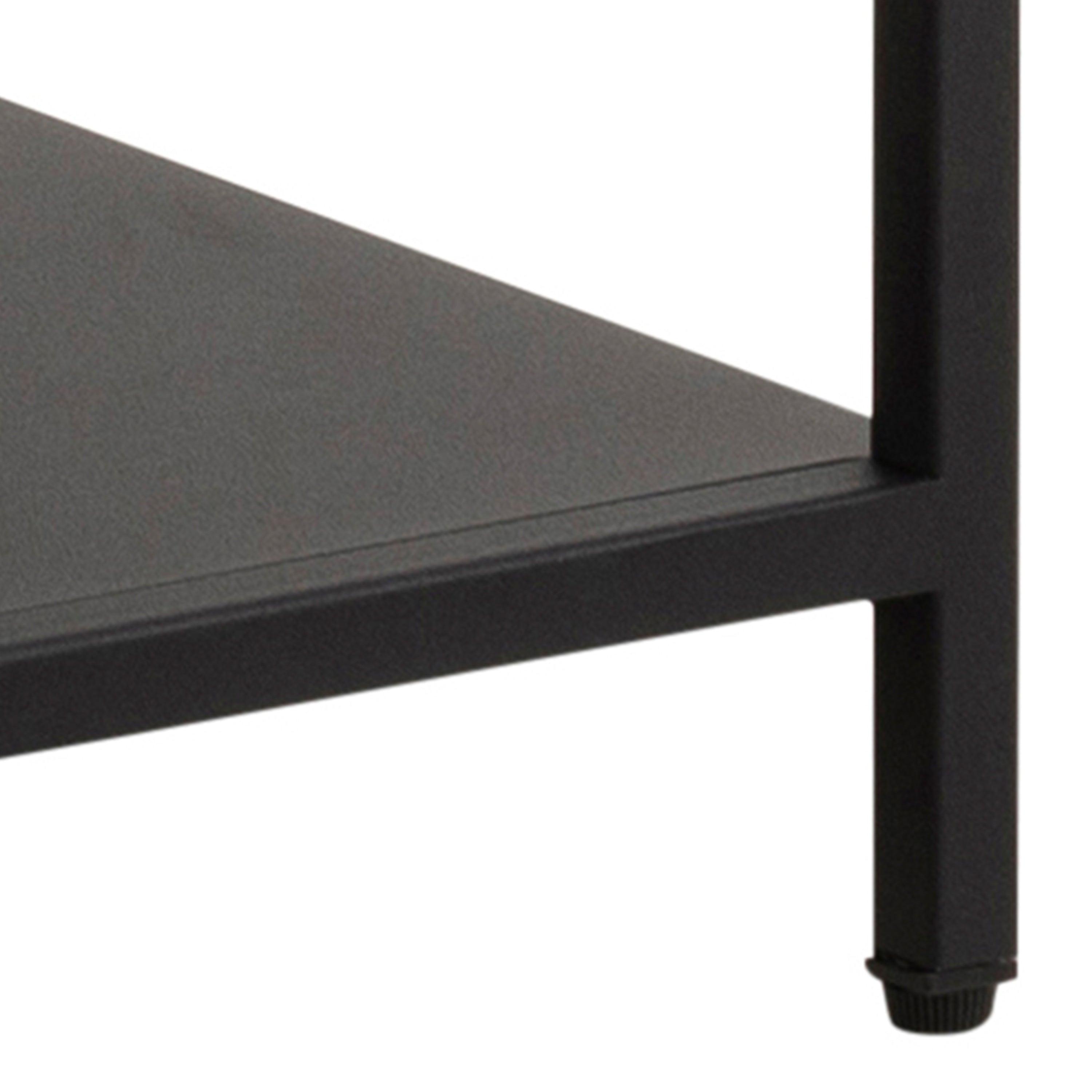Sophia Asymmetrical Bookcase with 3 Shelves in Matt Black - YANDZ HOME