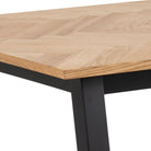 Savona Dining Table in Oak with Herringbone Effect - YANDZ HOME