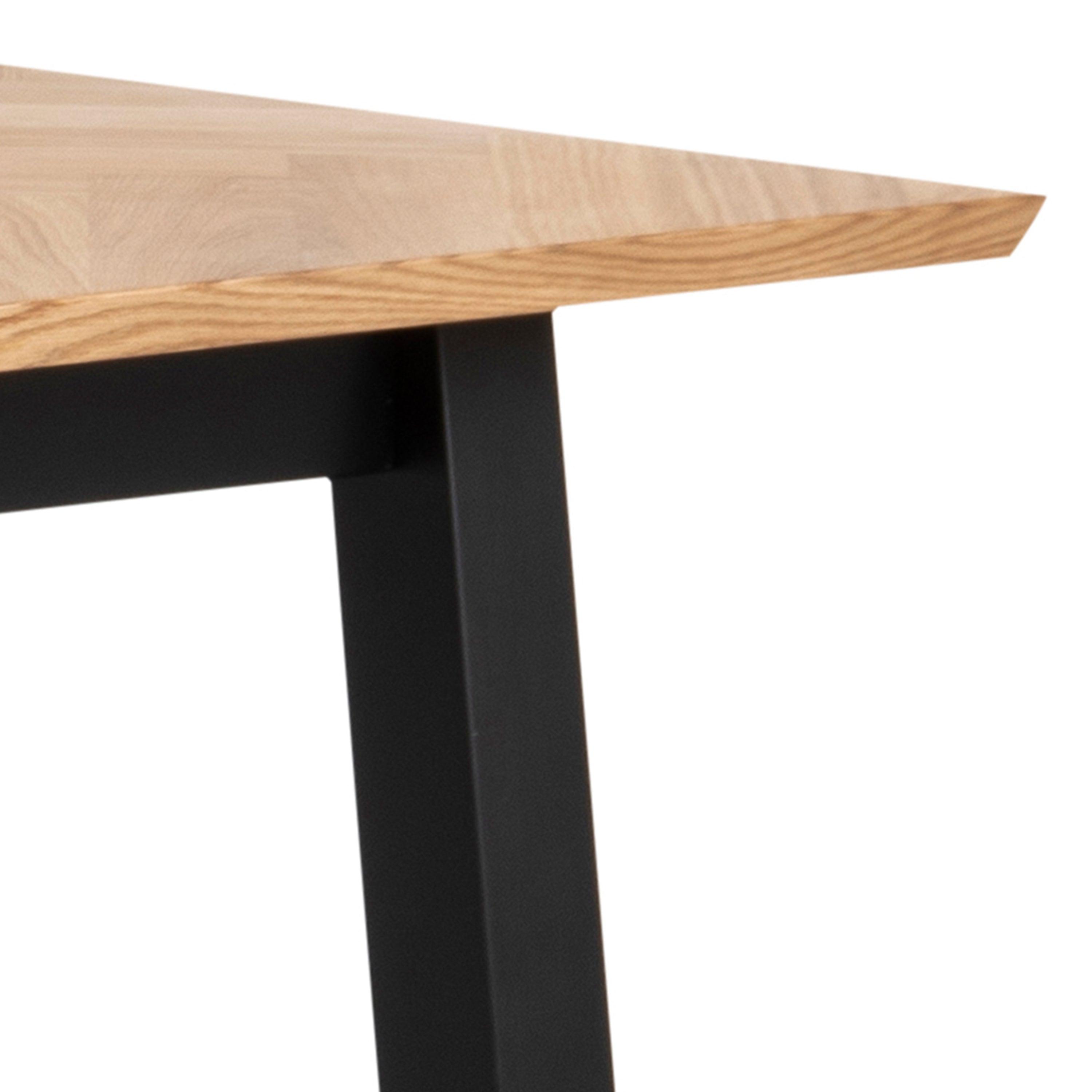 Savona Dining Table in Oak with Herringbone Effect - YANDZ HOME
