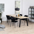 Savona Dining Table in Oak with Herringbone Effect - YANDZ HOME